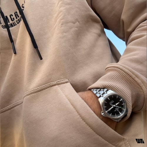 Hoodie - WL Beige “Stay sharp. Stay zipped.” (Kopia) (Kopia)